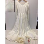 Hand made c1957 wedding dress with original Vogue pattern S4747.