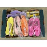A box of misc canvas pumps and espadrilles. Some boxed, never worn/new condition. Mostly size 7.