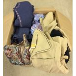 Box of suits, jackets, dresses and waistcoats.