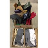 2 boxes of vintage ladies boots & wellies.