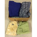 Box of 1960s dresses, tops and an Italian vintage cardigan.