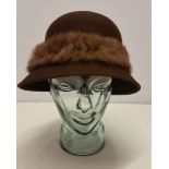 A c.1920's vintage style hat by Mulberry.