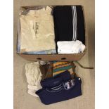 Box of blouses, tops, suits, wastcoat, jumpers, tracksuit, and cardigans.