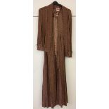 Bronze silver fleck dress & jacket Ian Peters