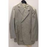 Mens lightweight suit. British Textiles Co. Hilton Hotel Monogram.