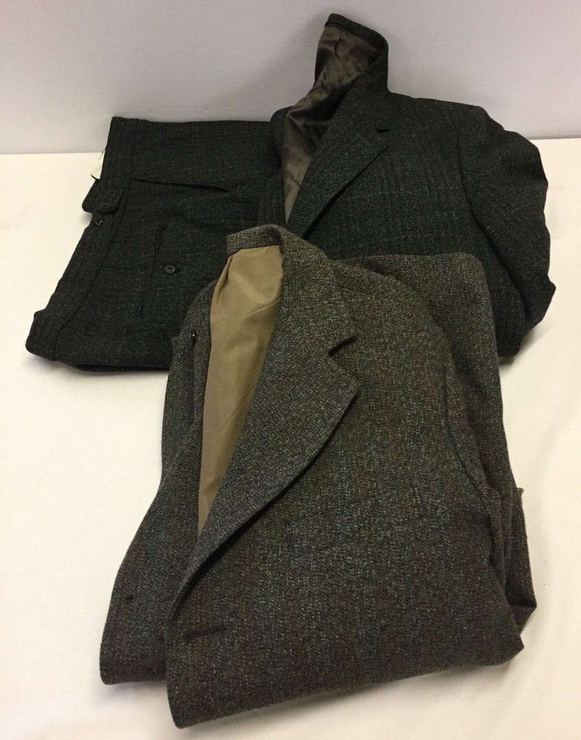 A gents vintage tweed suit and tweed trousers.