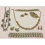 A small collection of vintage Rhinestone jewellery to include Risner and Corocraft.