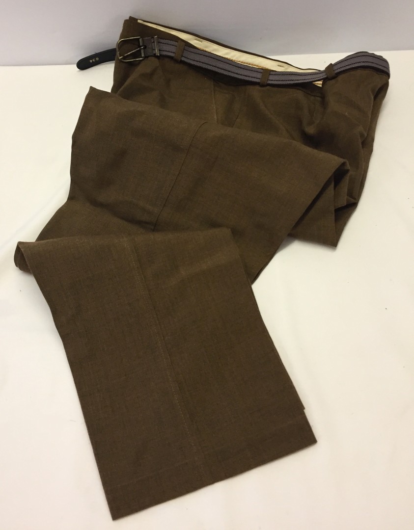 Mens brown trousers by M&S, Terylene, worsted & mohair.