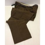 Mens brown trousers by M&S, Terylene, worsted & mohair.