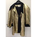 Ladies velvet jacket. Gold and black. Frank Usher.