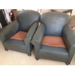 2 leather armchairs - need seat cushions