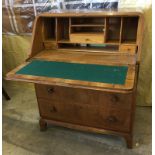 A vintage 3 drawer Walnut bureau.