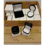 2 boxes of new black velvet jewellery boxes.