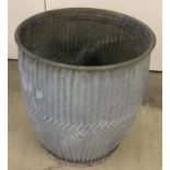 A vintage galvanised wash tub.