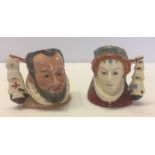 2 Limited Edition Royal Doulton character jugs from the "Armada" series.