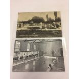 2 vintage postcards of Chelmsford Swimming Baths & Pool.