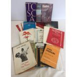 A box of vintage theatre programmes.