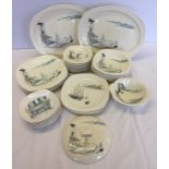 A large quantity of Midwinter Stylecraft "Riviera" and "Cannes" pattern china.