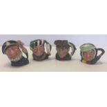 4 Royal Doulton character jugs.