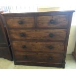 A Victorian 2 over 3 mahogany chest of drawers.