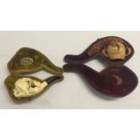 2 cased Meerschaum smoking pipes.