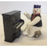 Royal Doulton Snowman 'Pianist & Piano' 'Not produced for sale' piece in rare alternative colourway.
