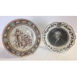 A Wedgwood Ivanhoe plate depicting Friar Tuck.