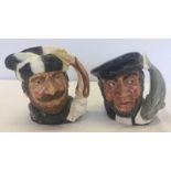 2 large Royal Doulton character jugs.