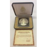 A boxed 1978 Bahamas Fifth Anniversary silver proof coin.