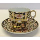 A Royal Crown Derby cup and saucer. Pattern # 2451 dated 1917.