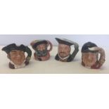 4 Royal Doulton character jugs.