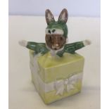 Royal Doulton Bunnykins 'Surprise' prototype in rare alternative colourway.