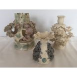 3 pieces of Chessell, Isle of Wight pottery.