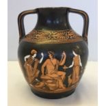 A 20th Century 2 handled Grecian style vase. Minerva repressing the fury of Achilles.