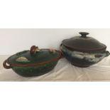 2 large casserole/soup tureens.