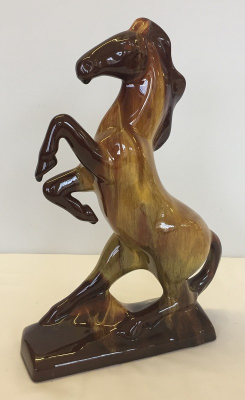 Large ceramic rearing horse