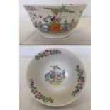 A c1815 hand painted Chinoiserie slop bowl