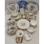 A box of assorted china to include Royal Worcester, Spode & Aynsley.