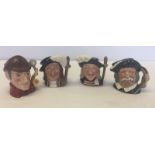 4 Royal Doulton character jugs to include "The Sleuth" D6773.