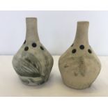 2 small Carn Pottery bud vases.