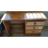 A pine 3 drawer dressing table.
