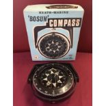 Boxed Heath Marine 'Bosun' compass.