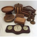 A box of wooden items.