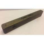 A John Rabone & Sons small spirit level with brass top.