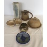 6 pieces of assorted studio pottery.