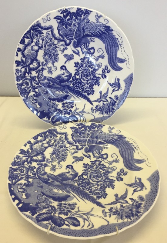 2 Royal Crown Derby " Blue Aves " plates.