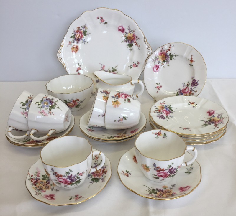 A Royal Crown Derby 'Derby Posies' tea set.