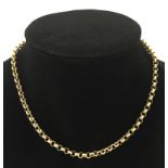 A 9ct gold belcher chain.