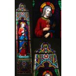 Antique stained glass window – ‘Christ’ c1874 by Bazin & Latteux.