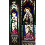 Antique stained glass window – ‘St. Mary Magdalen’ c1874 by Bazin & Latteux.